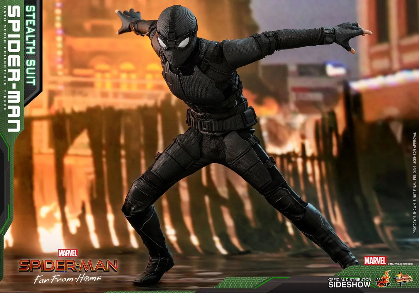 Spider-Man: Far From Home Movie Masterpiece 1/6 Spider-Man (Stealth Suit) akciófigura 29 cm termékfotó