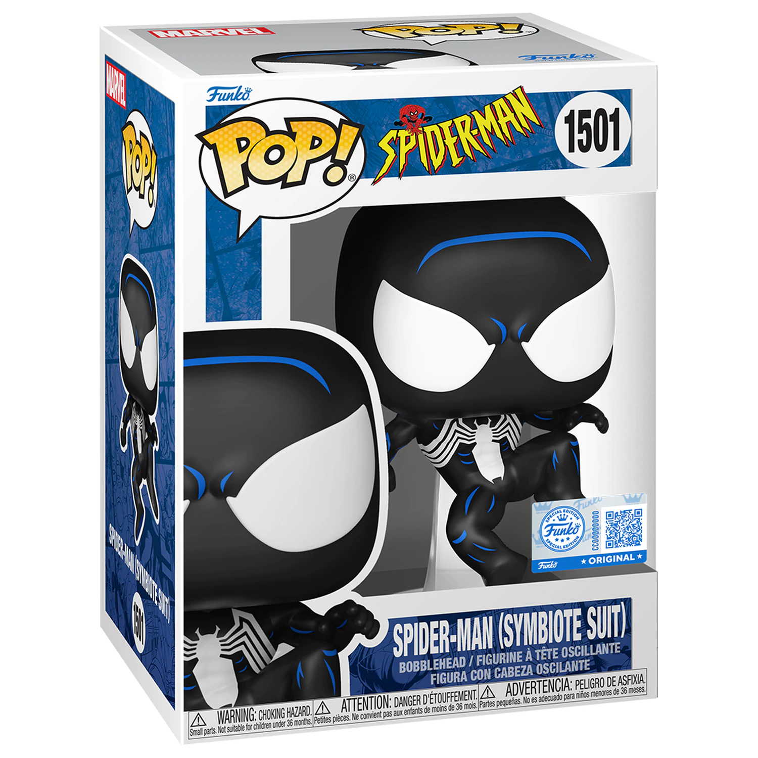 Spider-Man Funko POP! Marvel Vinyl figura Black Suit Spidey 9 cm termékfotó