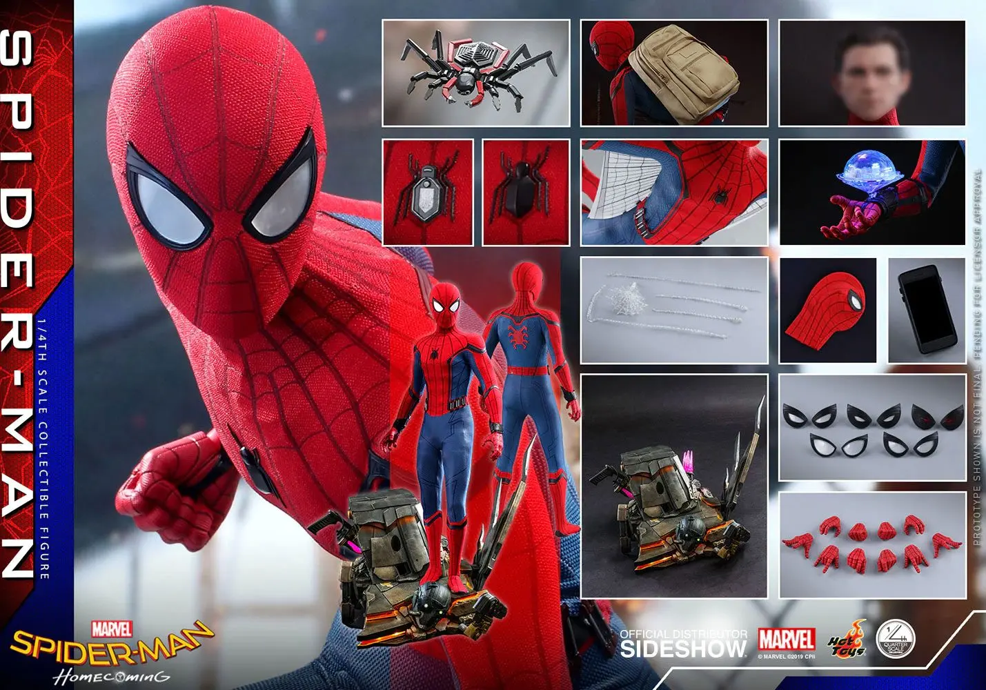 Spider-Man: Homecoming Quarter Sclae Series 1/4 Spider-Man akciófigura 44 cm termékfotó