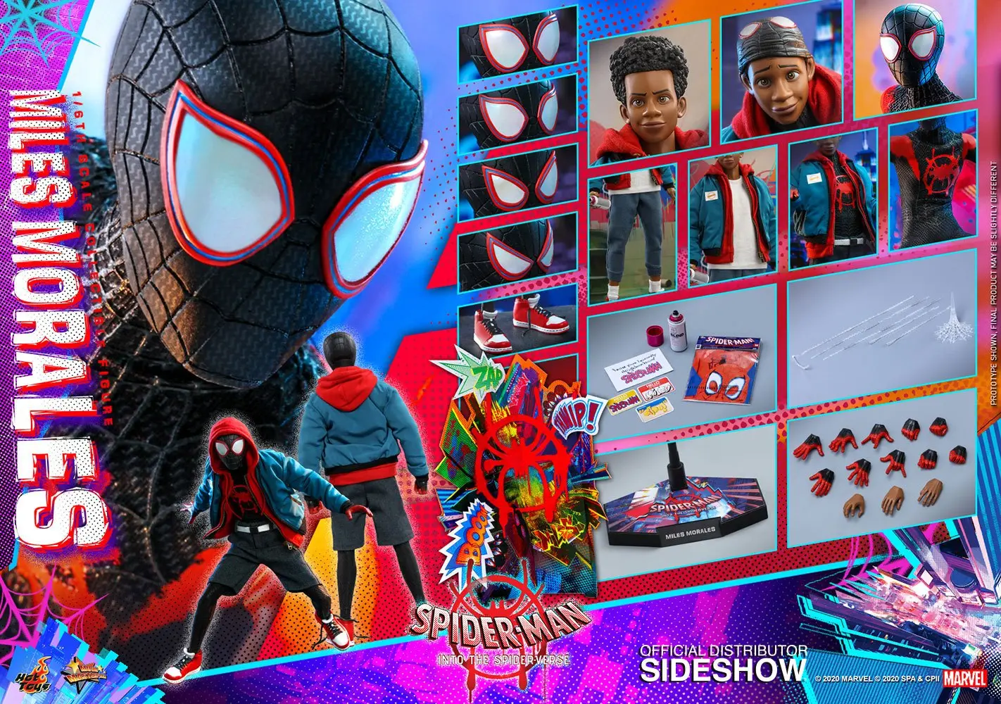 Spider-Man: Into the Spider-Verse Movie Masterpiece 1/6 Miles Morales akciófigura 29 cm termékfotó