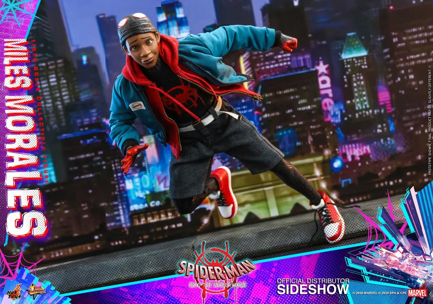 Spider-Man: Into the Spider-Verse Movie Masterpiece 1/6 Miles Morales akciófigura 29 cm termékfotó