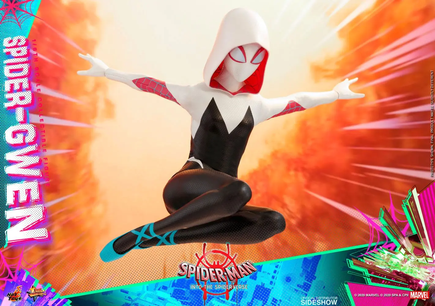 Spider-Man: Into the Spider-Verse Movie Masterpiece 1/6 Spider-Gwen akciófigura 27 cm termékfotó
