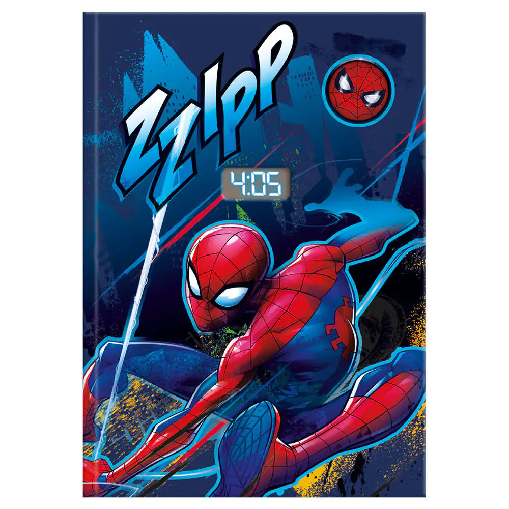 Spider-Man jegyzetfüzet órával termékfotó