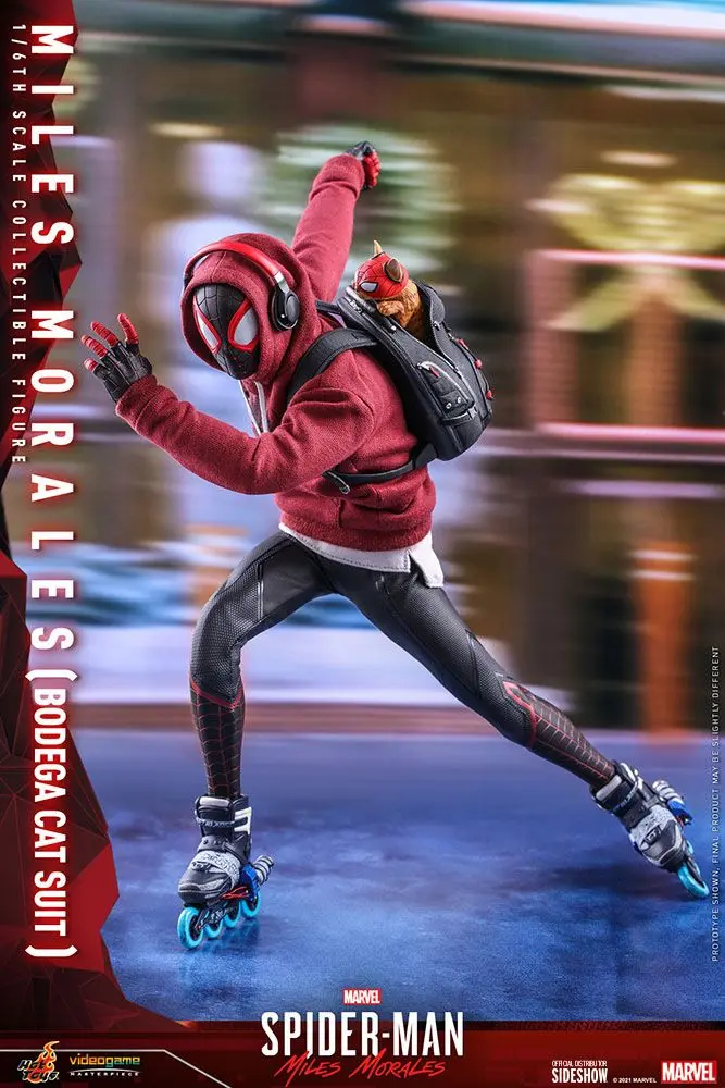 Spider-Man: Miles Morales Videogame Masterpiece 1/6 Miles Morales Bodega Cat Suit akciófigura 29cm termékfotó