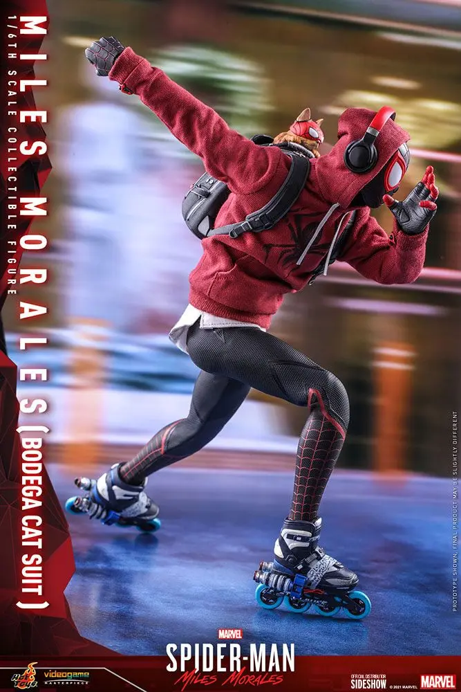 Spider-Man: Miles Morales Videogame Masterpiece 1/6 Miles Morales Bodega Cat Suit akciófigura 29cm termékfotó