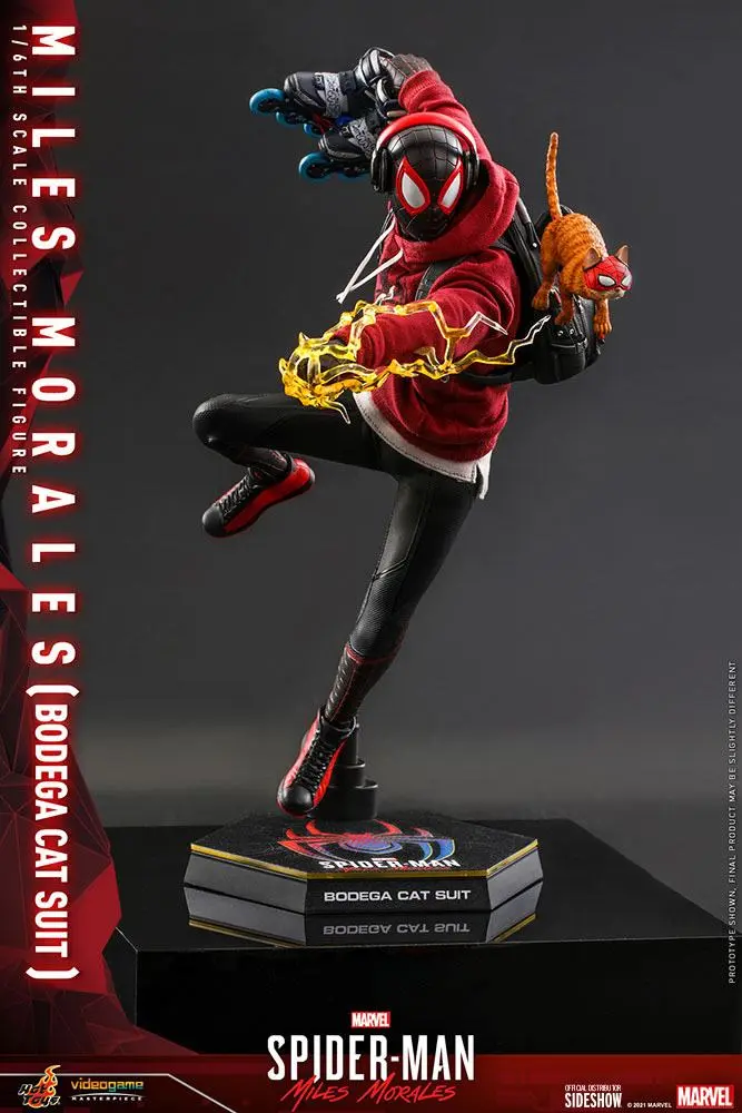 Spider-Man: Miles Morales Videogame Masterpiece 1/6 Miles Morales Bodega Cat Suit akciófigura 29cm termékfotó