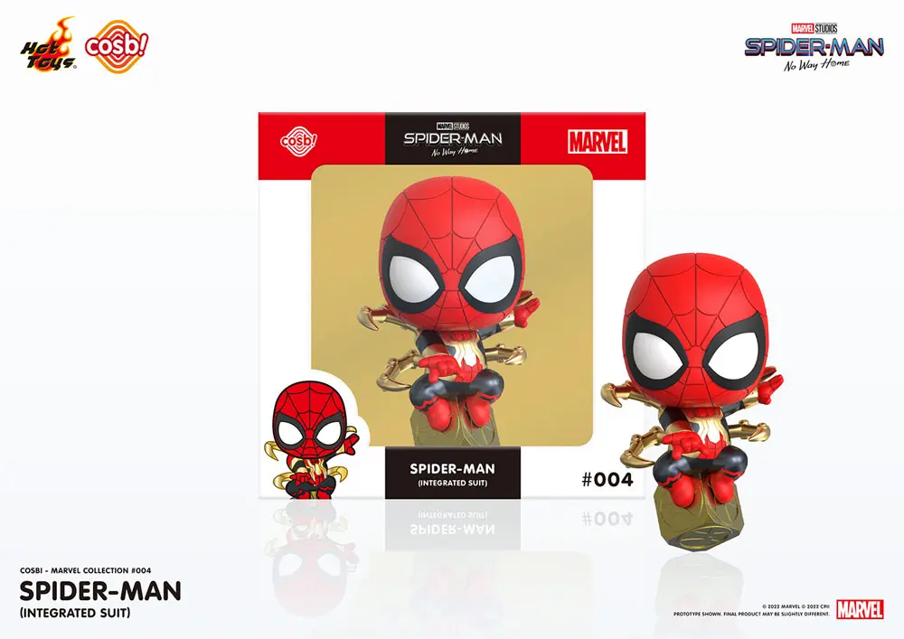 Spider-Man: No Way Home Cosbi Mini Figure Spider-Man (Integrated Suit) 8 cm termékfotó