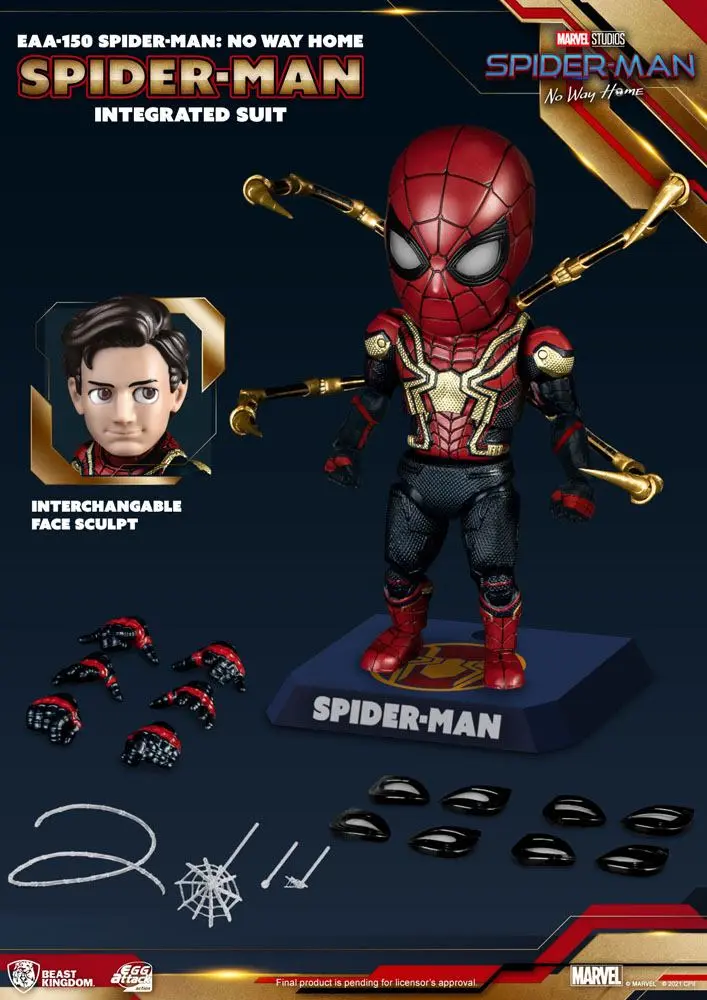 Spider-Man: No Way Home Egg Attack Spider-Man Integrated Suit akciófigura  17 cm termékfotó