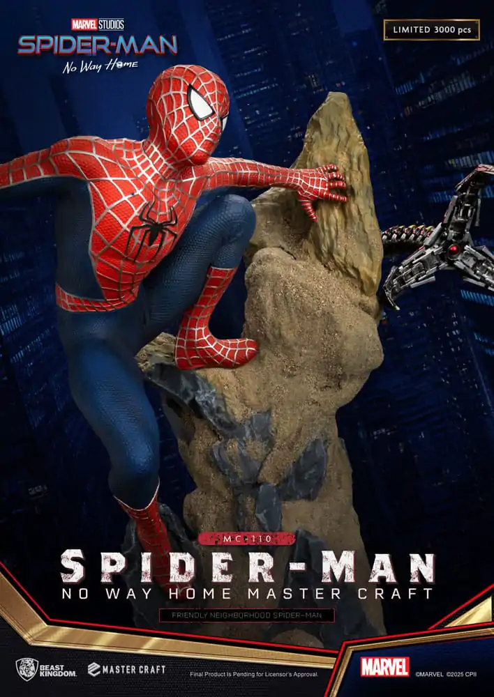 Spider-Man: No Way Home Master Craft Friendly Neighborhood Spider-Man szobor figura 36 cm termékfotó