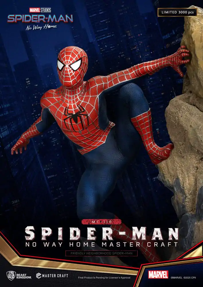 Spider-Man: No Way Home Master Craft Friendly Neighborhood Spider-Man szobor figura 36 cm termékfotó