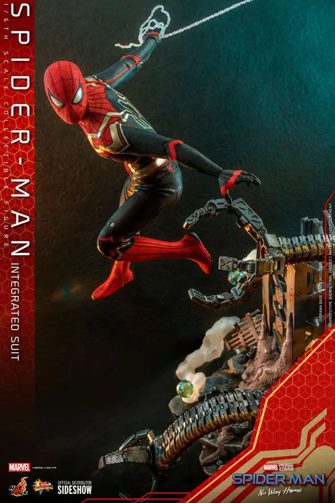 Spider-Man: No Way Home Movie Masterpiece 1/6 Spider-Man (Integrated Suit) akciófigura 29 cm termékfotó