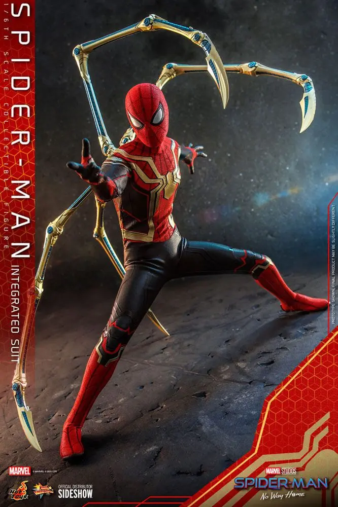 Spider-Man: No Way Home Movie Masterpiece 1/6 Spider-Man (Integrated Suit) akciófigura 29 cm termékfotó