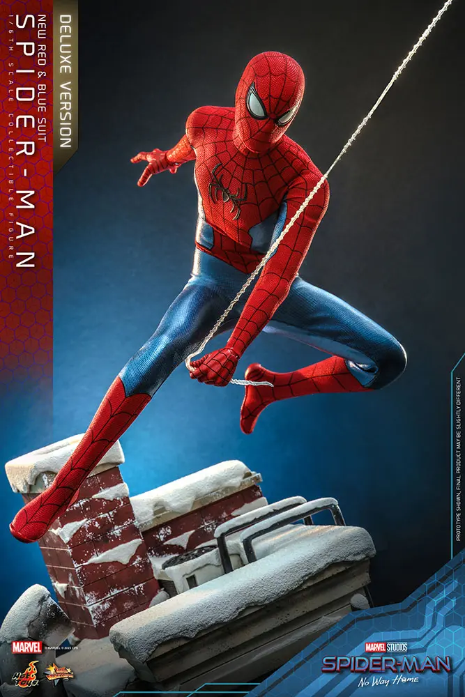 Spider-Man: No Way Home Movie Masterpiece 1/6 Spider-Man (New Red and Blue Suit) (Deluxe Version) akciófigura 28 cm termékfotó