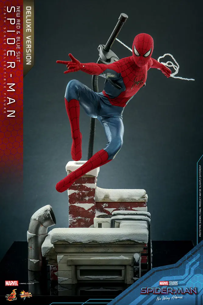 Spider-Man: No Way Home Movie Masterpiece 1/6 Spider-Man (New Red and Blue Suit) (Deluxe Version) akciófigura 28 cm termékfotó