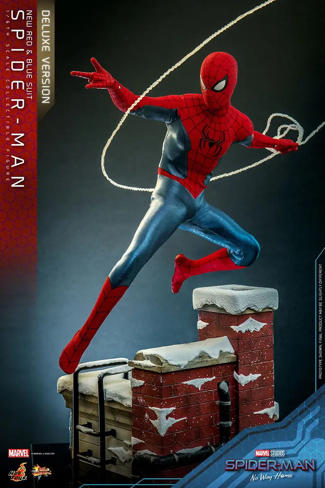 Spider-Man: No Way Home Movie Masterpiece 1/6 Spider-Man (New Red and Blue Suit) (Deluxe Version) akciófigura 28 cm termékfotó