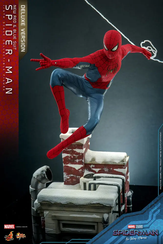 Spider-Man: No Way Home Movie Masterpiece 1/6 Spider-Man (New Red and Blue Suit) (Deluxe Version) akciófigura 28 cm termékfotó