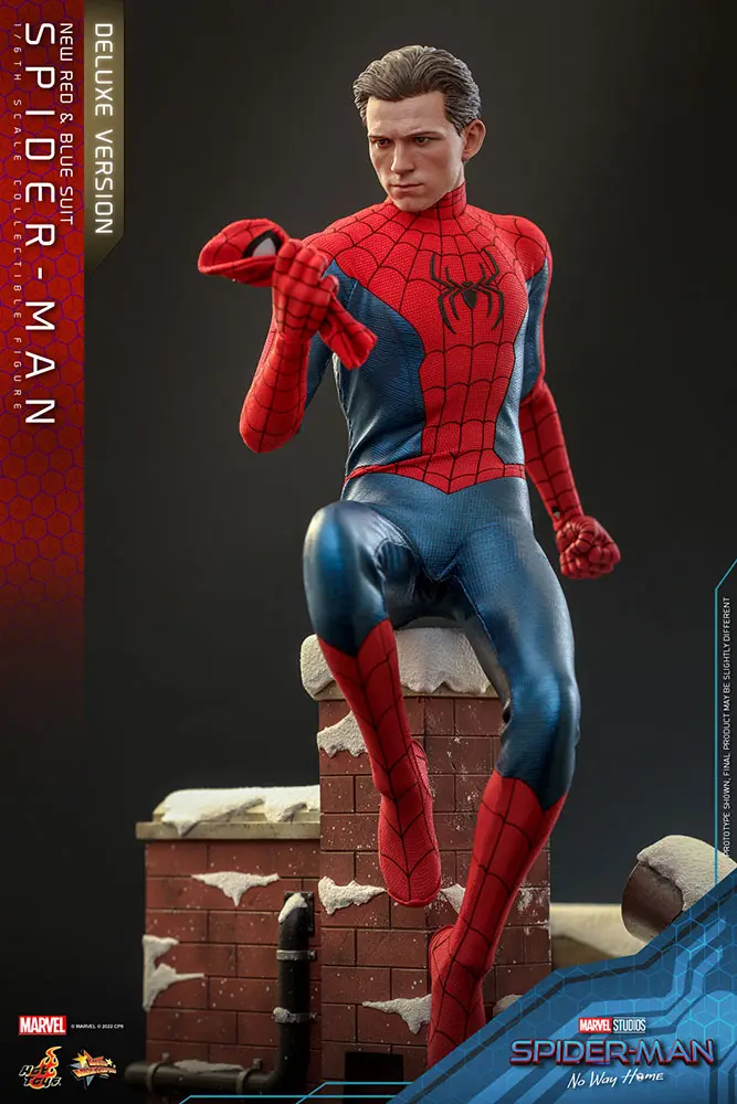 Spider-Man: No Way Home Movie Masterpiece 1/6 Spider-Man (New Red and Blue Suit) (Deluxe Version) akciófigura 28 cm termékfotó