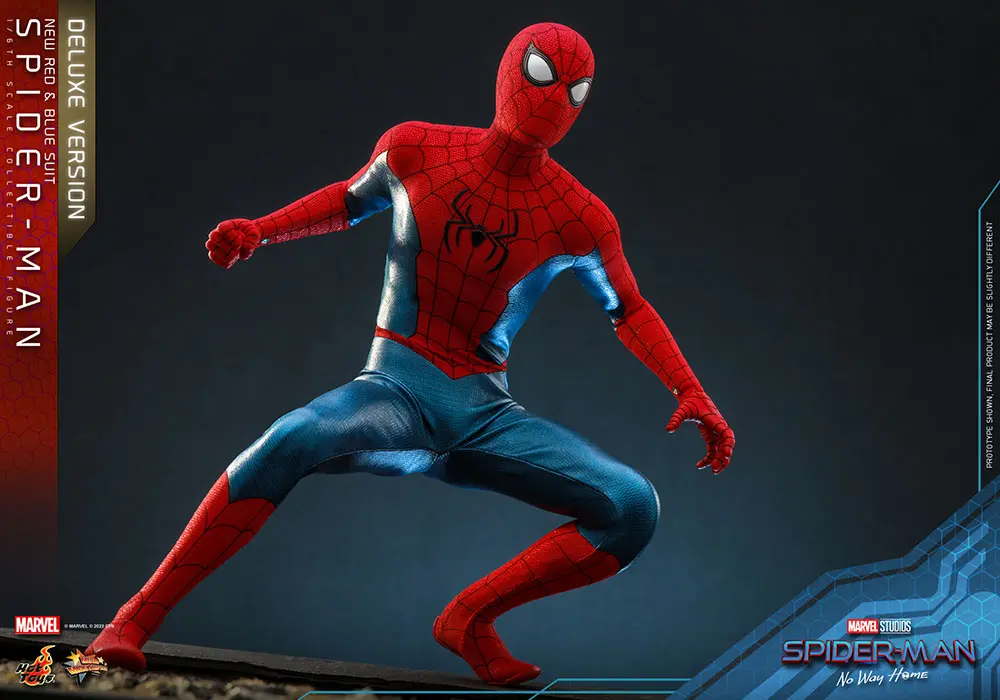 Spider-Man: No Way Home Movie Masterpiece 1/6 Spider-Man (New Red and Blue Suit) (Deluxe Version) akciófigura 28 cm termékfotó