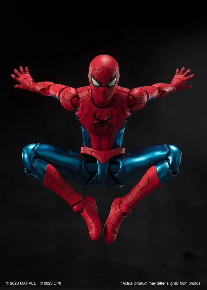 Spider-Man: No Way Home S.H. Figuarts Spider-Man (New piros &amp; Blue Suit) akciófigura 15 cm termékfotó