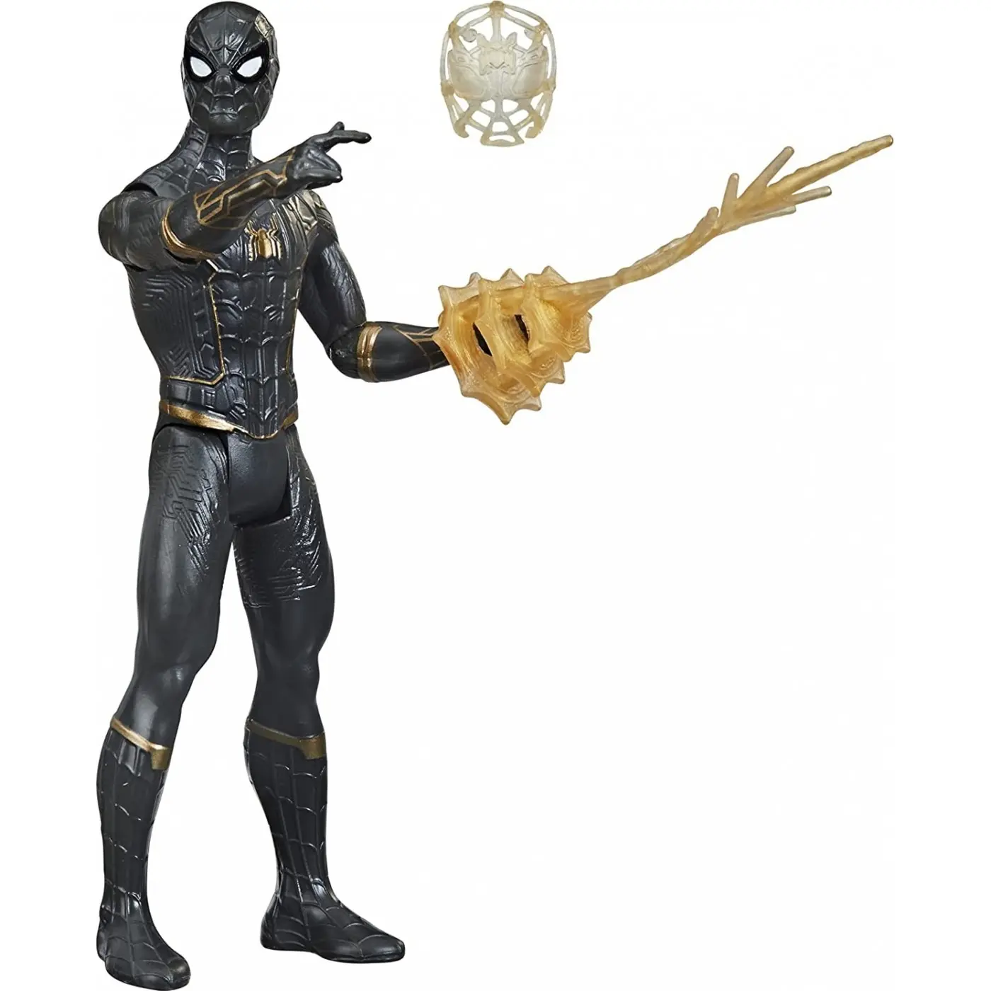 Spider-Man Pókember Black and Gold Suit Spider-Man Mystery Web Gear action figure 13cm termékfotó