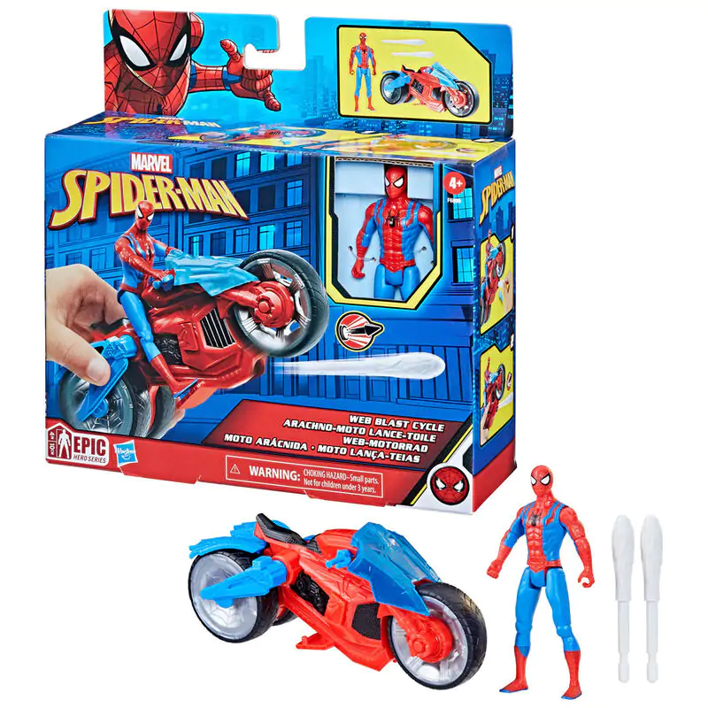 Marvel Spiderman Spiderman + Fahrzeug Figur termékfotó