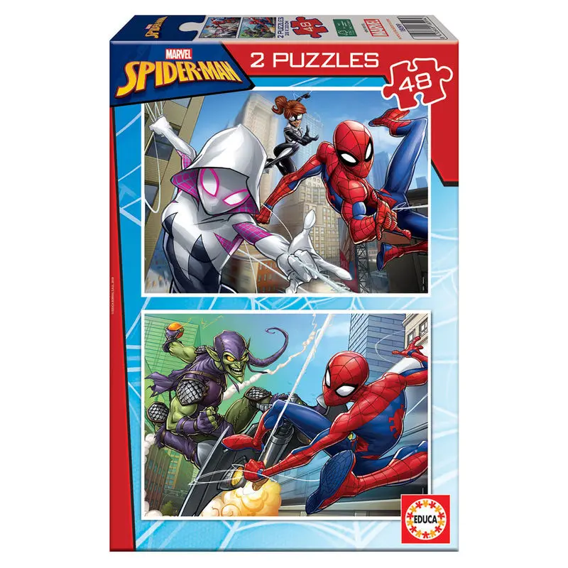 Spider Man puzzle 2x48db-os termékfotó