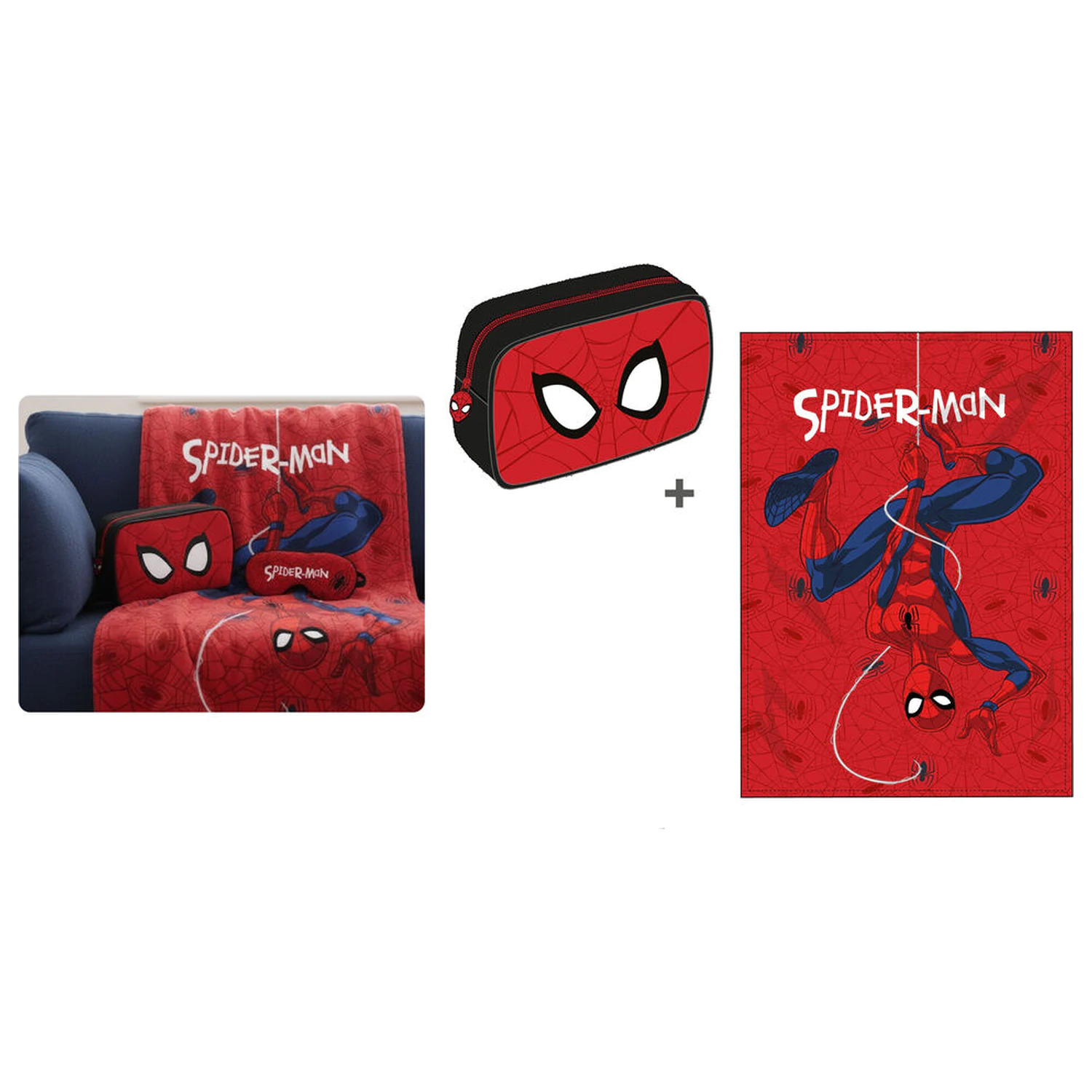 Spider-Man takaró és táska csomag 100x140cm termékfotó