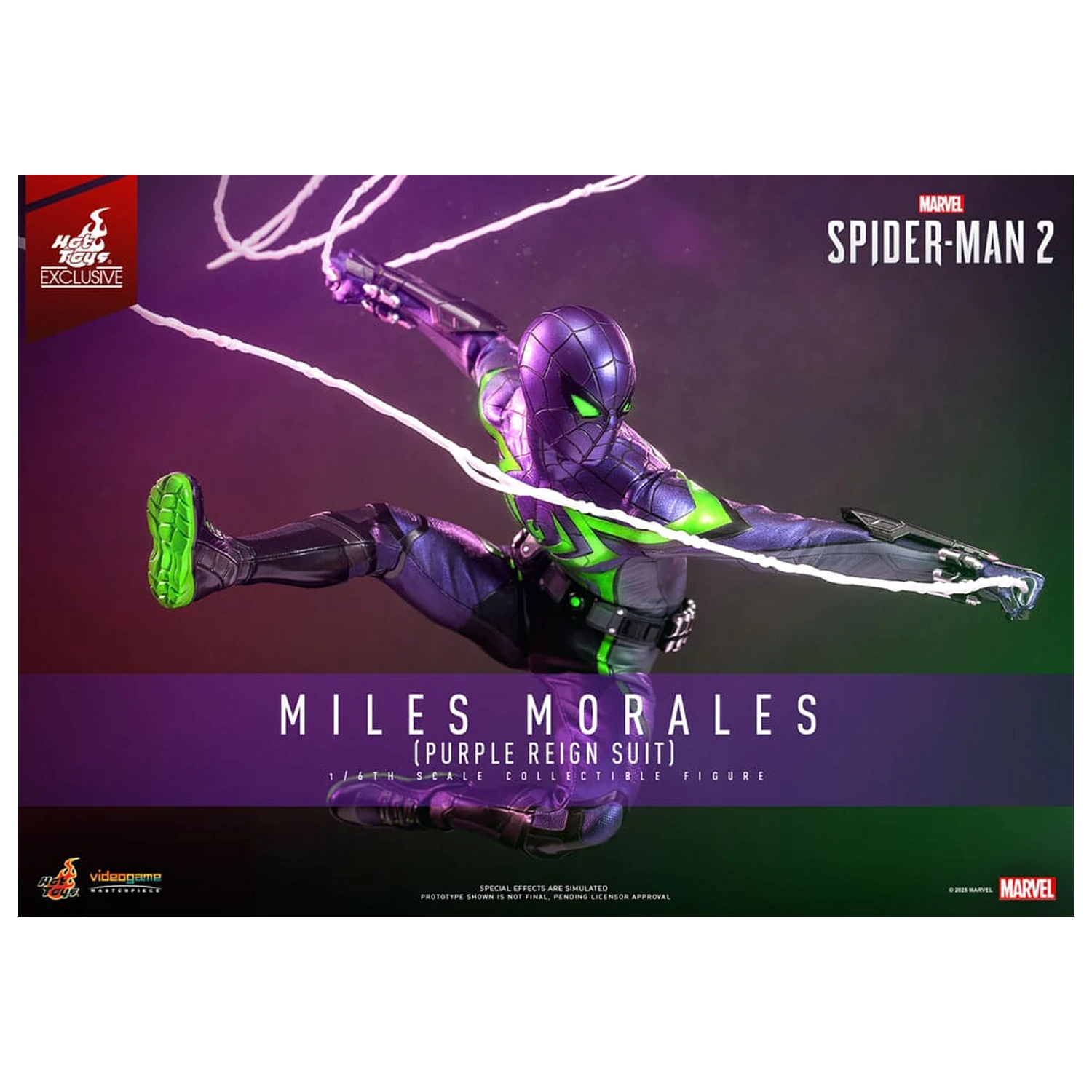 Spider-Man Video Game Masterpiece akciófigura 1/6 Miles Morales (Purple Reign Suit) Hot Toys Exkluzív 30 cm termékfotó