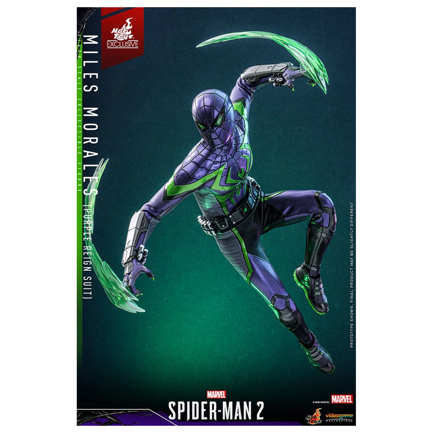 Spider-Man Video Game Masterpiece akciófigura 1/6 Miles Morales (Purple Reign Suit) Hot Toys Exkluzív 30 cm termékfotó