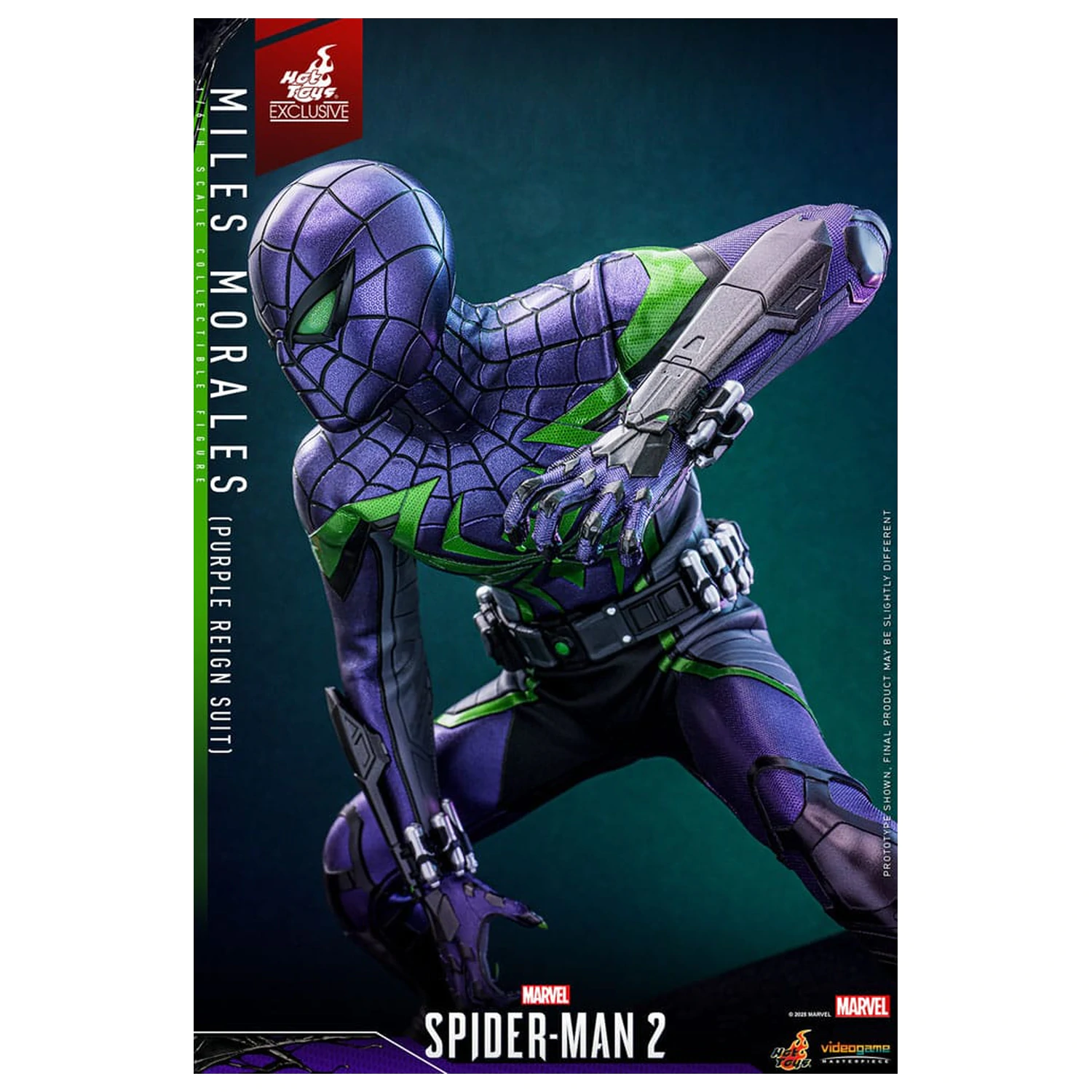 Spider-Man Video Game Masterpiece akciófigura 1/6 Miles Morales (Purple Reign Suit) Hot Toys Exkluzív 30 cm termékfotó