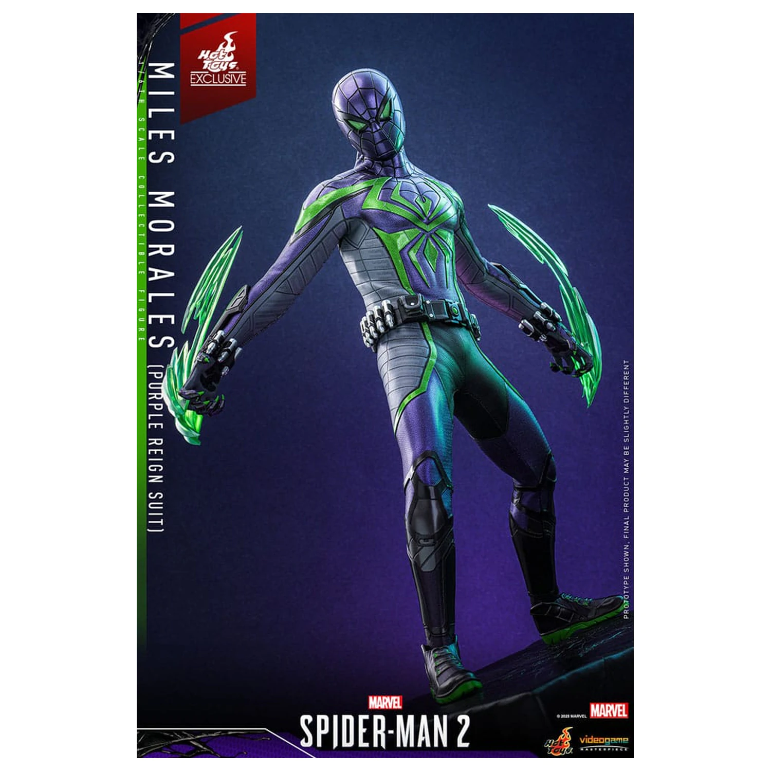 Spider-Man Video Game Masterpiece akciófigura 1/6 Miles Morales (Purple Reign Suit) Hot Toys Exkluzív 30 cm termékfotó