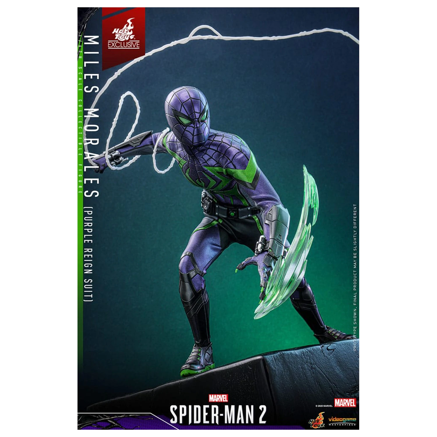 Spider-Man Video Game Masterpiece akciófigura 1/6 Miles Morales (Purple Reign Suit) Hot Toys Exkluzív 30 cm termékfotó