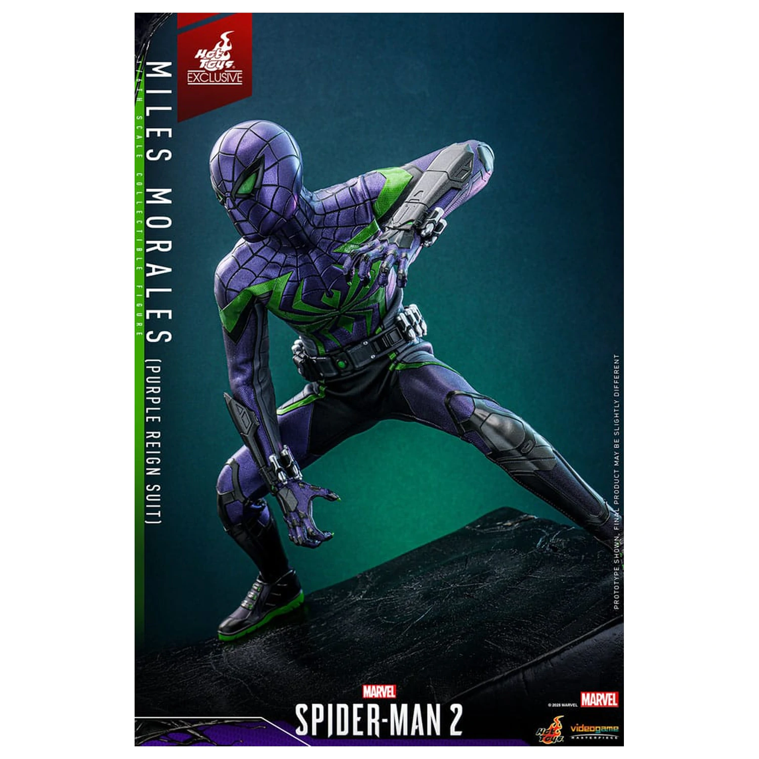 Spider-Man Video Game Masterpiece akciófigura 1/6 Miles Morales (Purple Reign Suit) Hot Toys Exkluzív 30 cm termékfotó