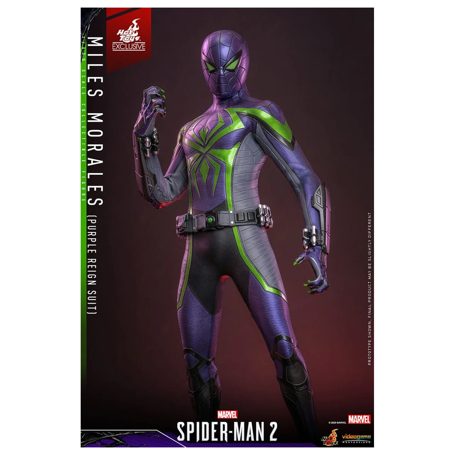 Spider-Man Video Game Masterpiece akciófigura 1/6 Miles Morales (Purple Reign Suit) Hot Toys Exkluzív 30 cm termékfotó