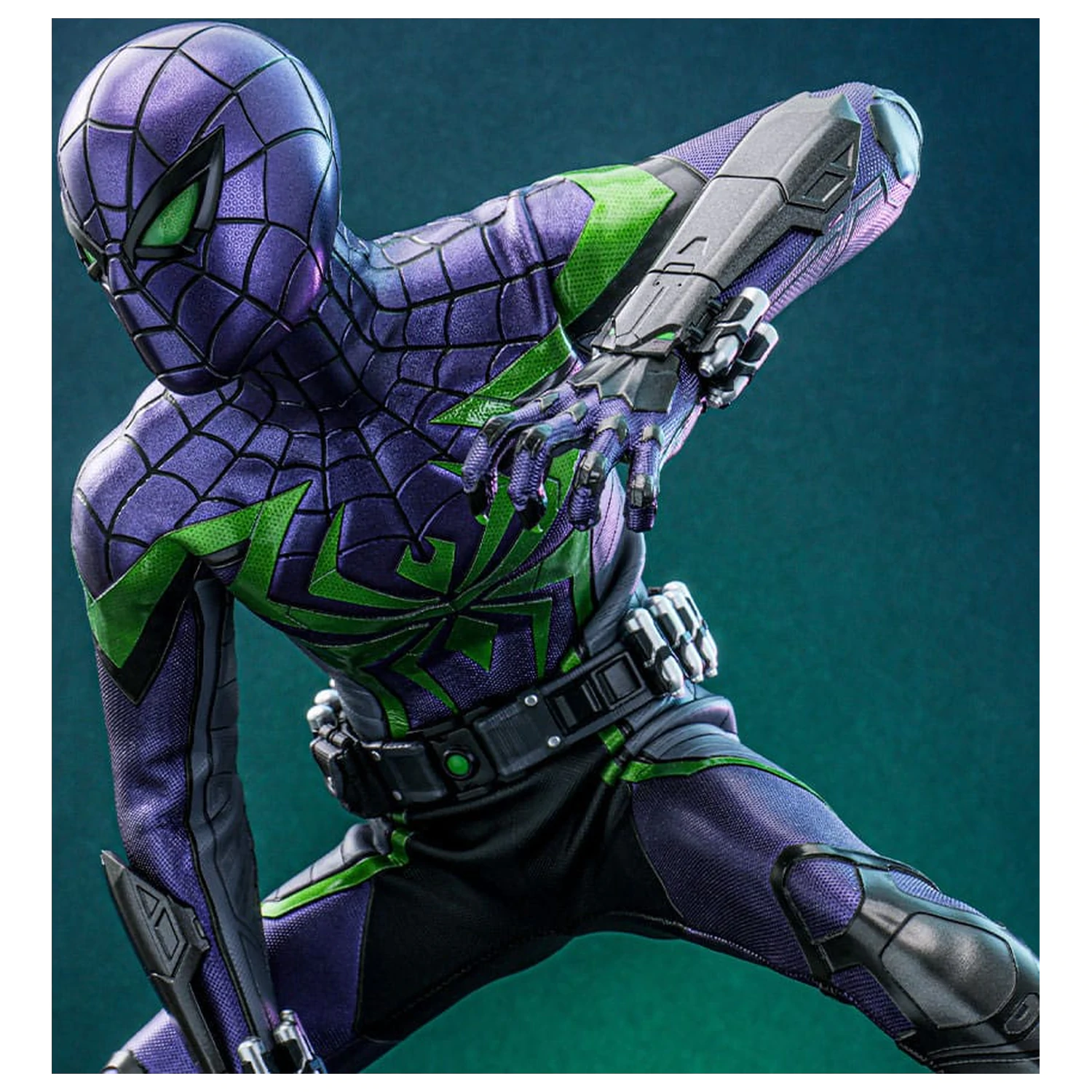 Spider-Man Video Game Masterpiece akciófigura 1/6 Miles Morales (Purple Reign Suit) Hot Toys Exkluzív 30 cm termékfotó