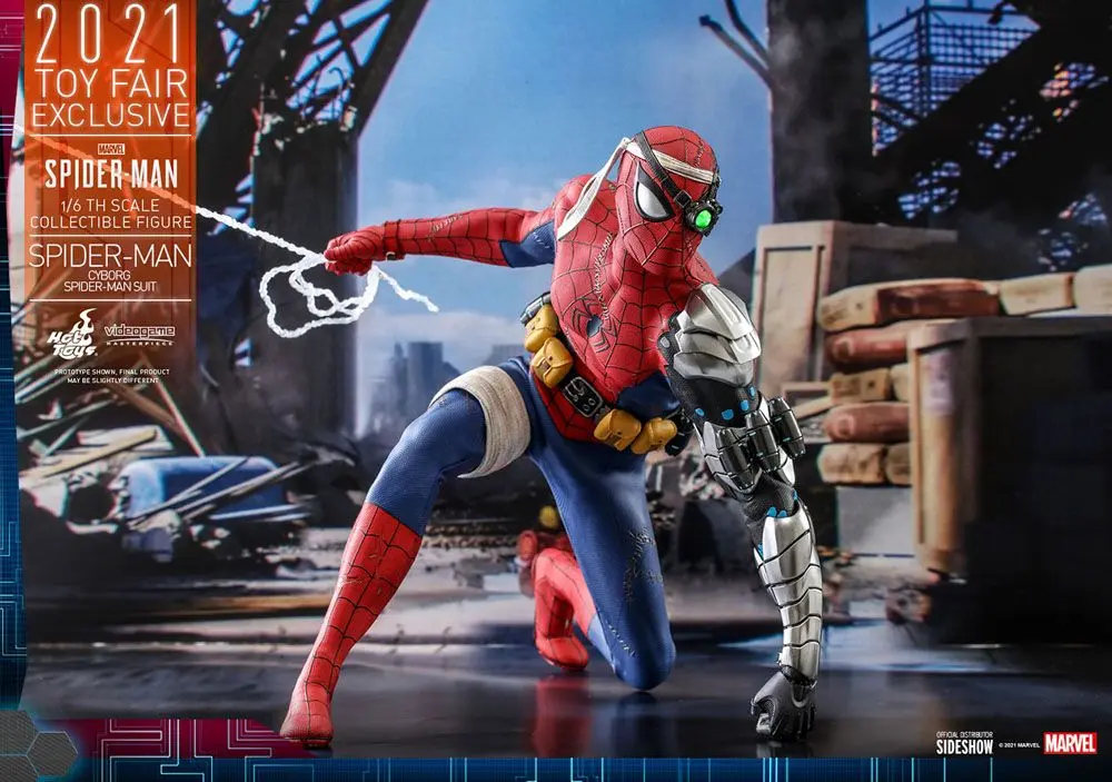 Spider-Man Videogame Masterpiece 1/6 Cyborg Spider-Man Suit 2021 Toy Fair Exkluzív akciófigura termékfotó