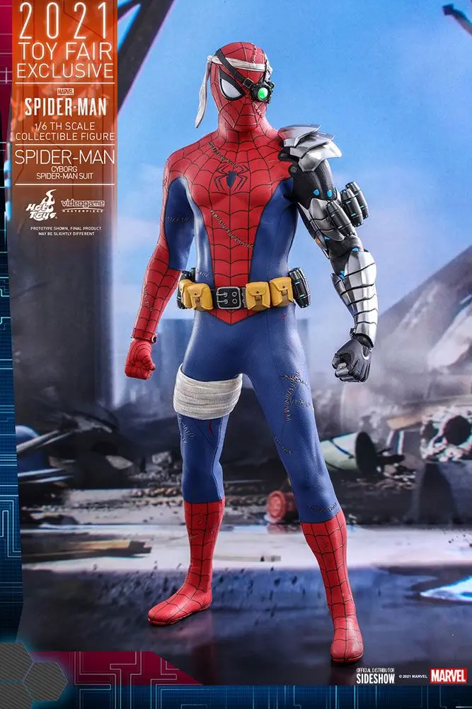 Spider-Man Videogame Masterpiece 1/6 Cyborg Spider-Man Suit 2021 Toy Fair Exkluzív akciófigura termékfotó