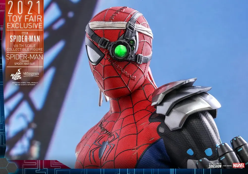 Spider-Man Videogame Masterpiece 1/6 Cyborg Spider-Man Suit 2021 Toy Fair Exkluzív akciófigura termékfotó