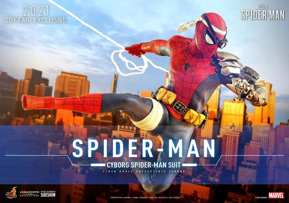 Spider-Man Videogame Masterpiece 1/6 Cyborg Spider-Man Suit 2021 Toy Fair Exkluzív akciófigura termékfotó