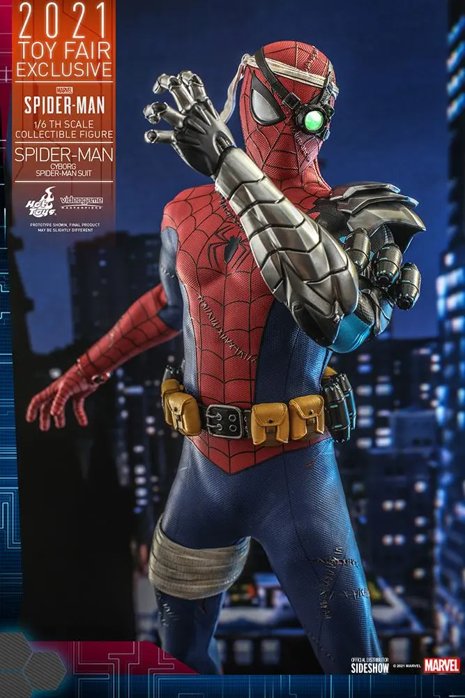 Spider-Man Videogame Masterpiece 1/6 Cyborg Spider-Man Suit 2021 Toy Fair Exkluzív akciófigura termékfotó