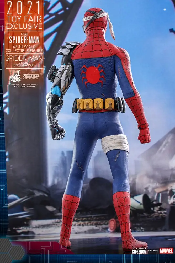 Spider-Man Videogame Masterpiece 1/6 Cyborg Spider-Man Suit 2021 Toy Fair Exkluzív akciófigura termékfotó