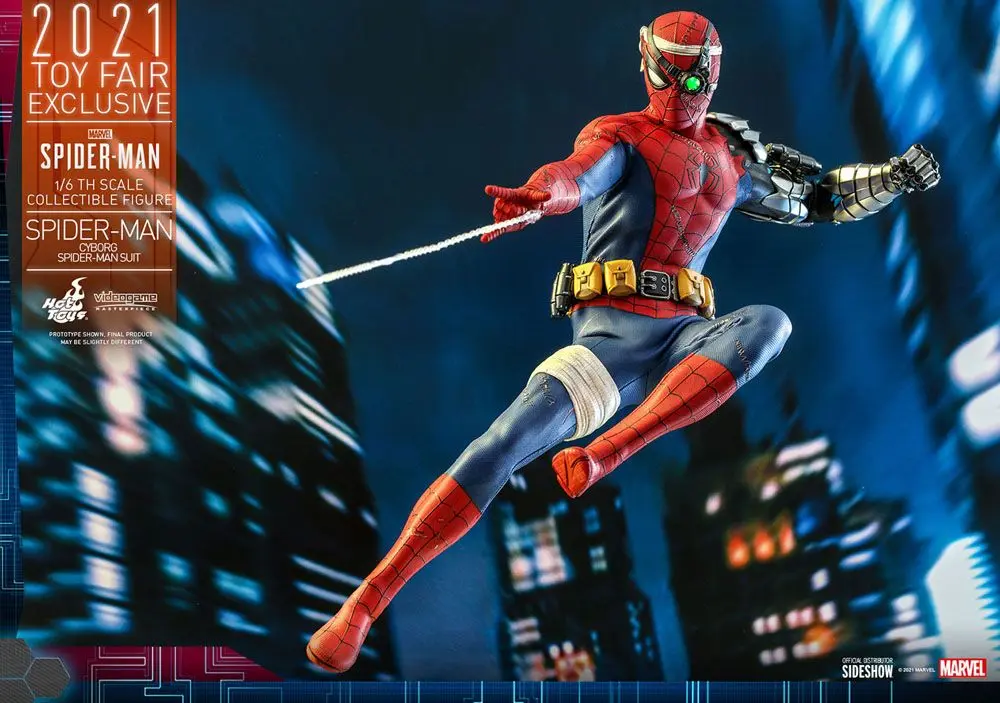 Spider-Man Videogame Masterpiece 1/6 Cyborg Spider-Man Suit 2021 Toy Fair Exkluzív akciófigura termékfotó