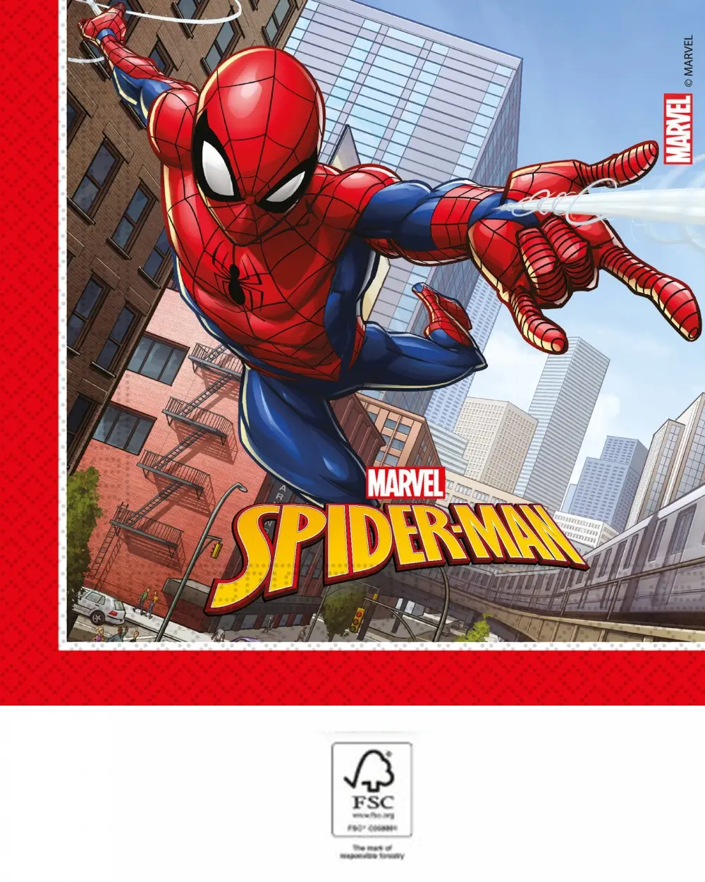 Spiderman Crime Fighter, Pókember szalvéta 20 db-os 33x33 cm FSC termékfotó