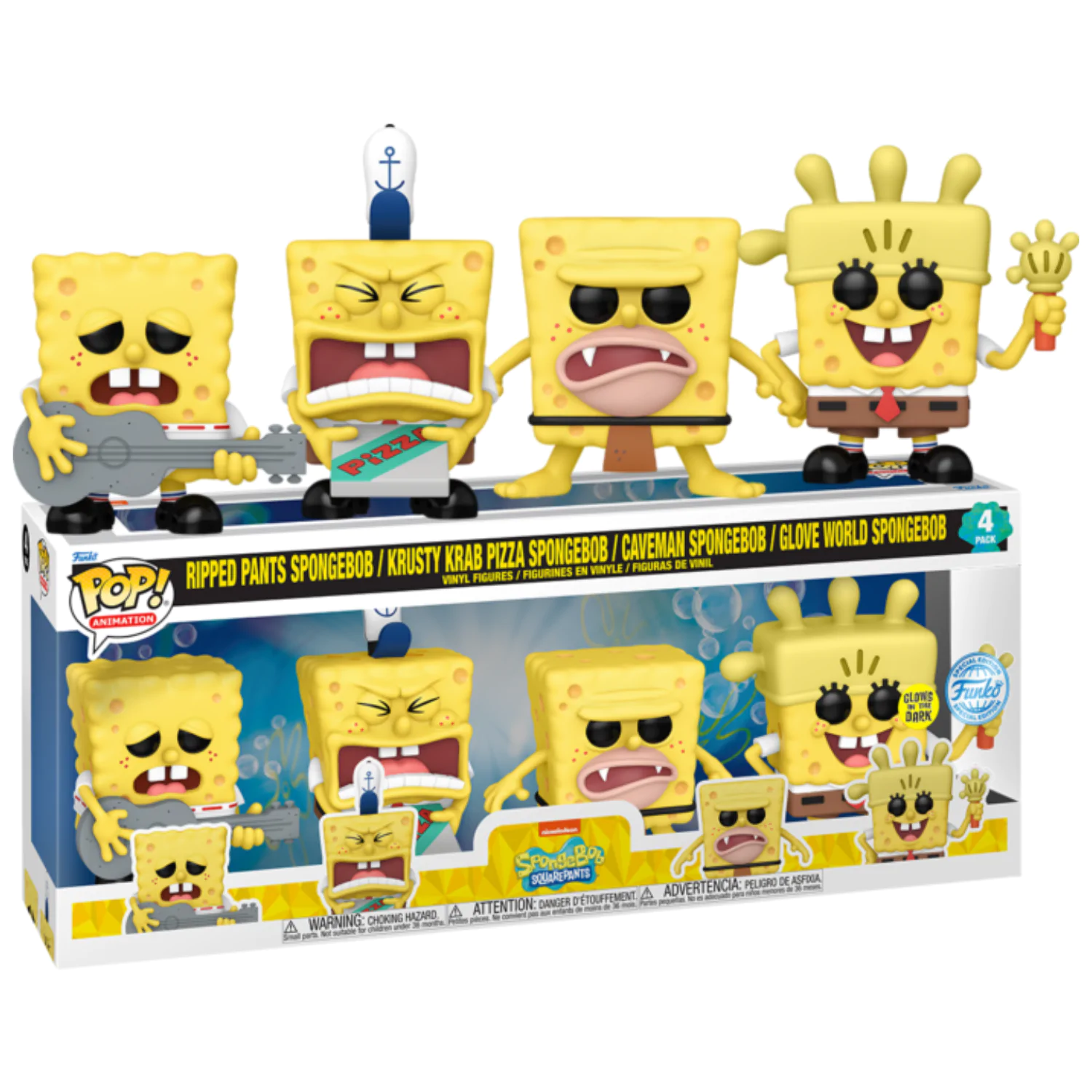 Spongebob Funko POP! Television Vinyl figura 4 db-os csomag (EMEA) 9 cm termékfotó