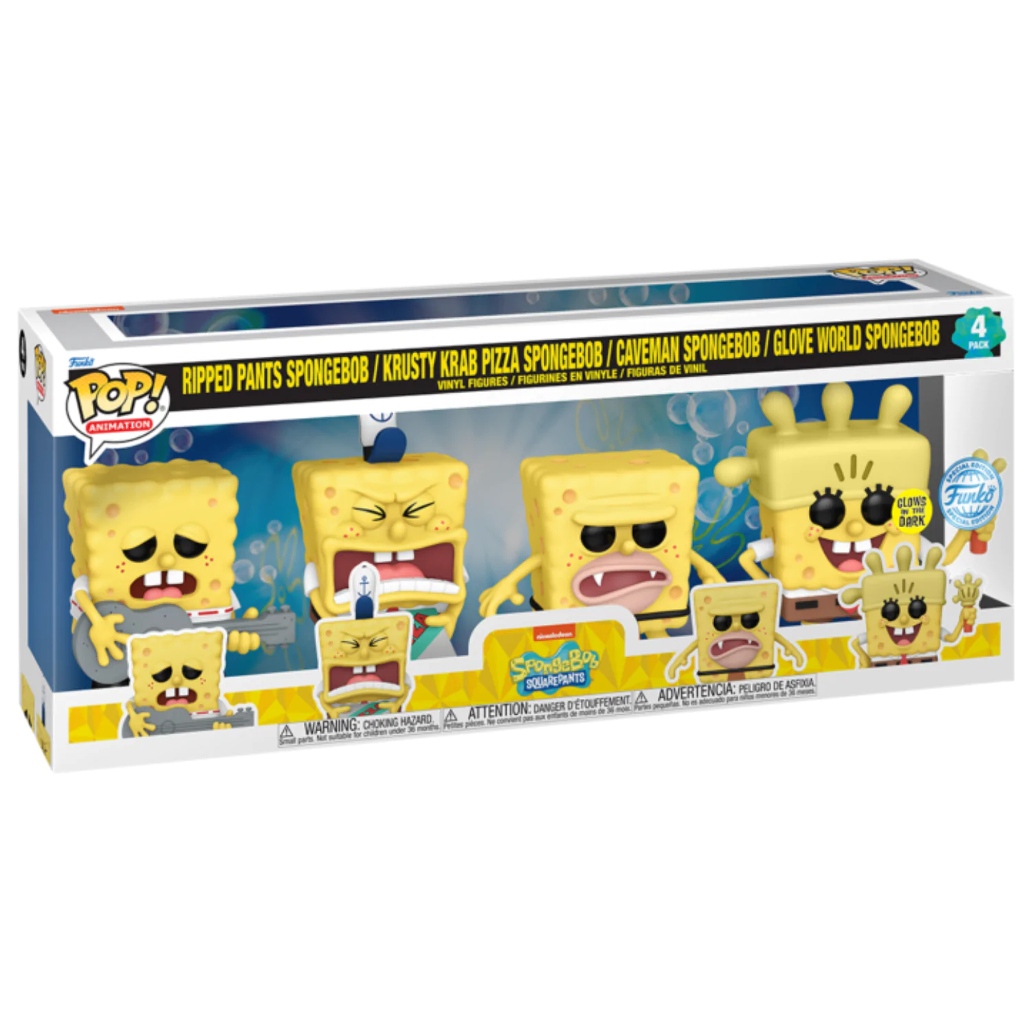 Spongebob Funko POP! Television Vinyl figura 4 db-os csomag (EMEA) 9 cm termékfotó