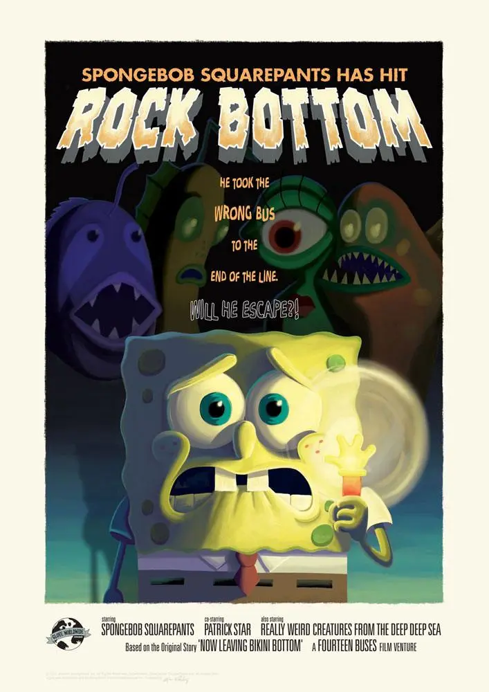 SpongeBob SquarePants Art Print Limitált kiadás 42 x 30 cm termékfotó