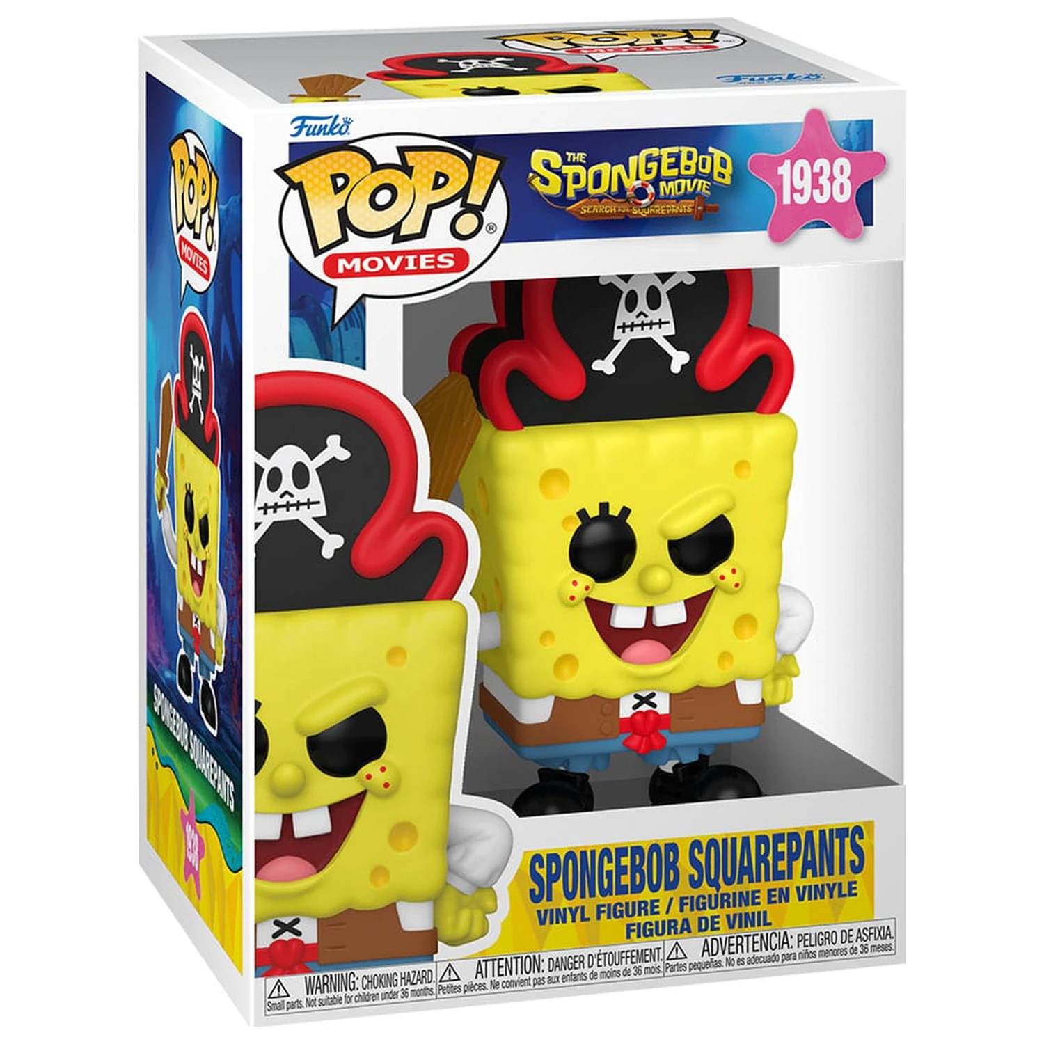 SpongeBob SquarePants Funko POP! Vinyl figura SquarePants (Pirate) 9 cm termékfotó
