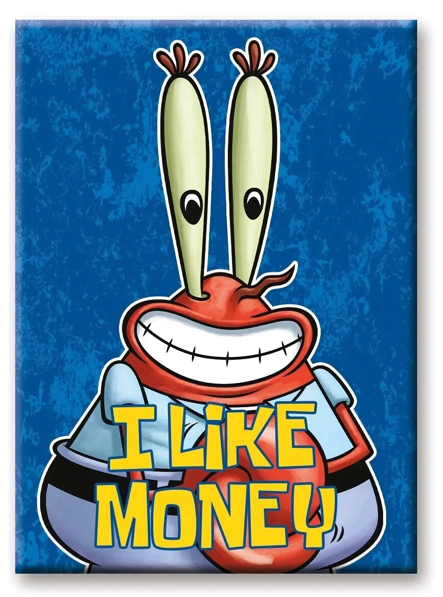 SPONGEBOB SQUAREPANTS I Like Money hűtőmágnes 6.3x8.9cm termékfotó