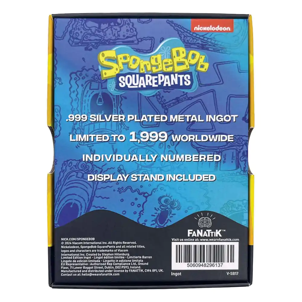 SpongeBob Schwammkopf Metallbarren 25th Anniversary Limited Edition termékfotó