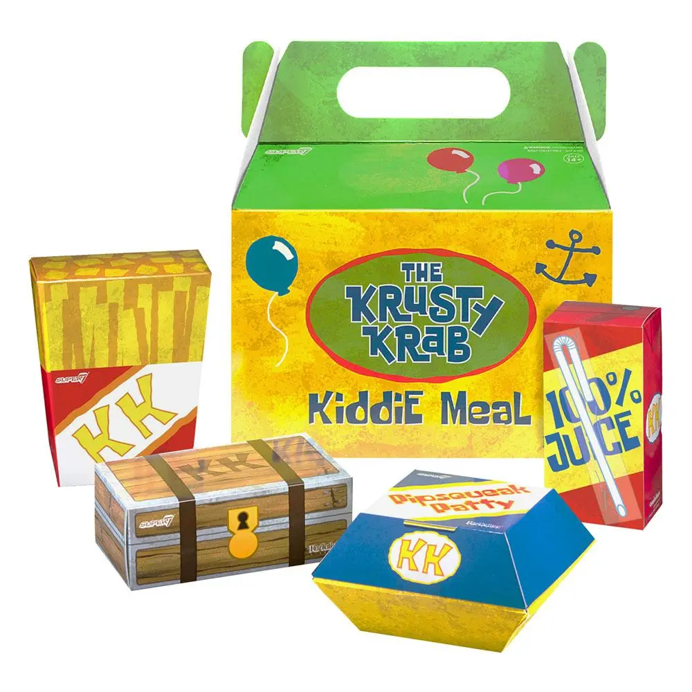 SpongeBob Squarepants ReAction Krusty Krab Meal NYCC 4 arabos akciófigura csomag 10 cm termékfotó